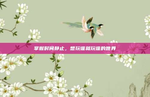 掌握时间静止,想玩谁就玩谁的世界-第1张图片-速奇网 掌握时间静止,想玩谁就玩谁的世界-第1张图片-速奇网