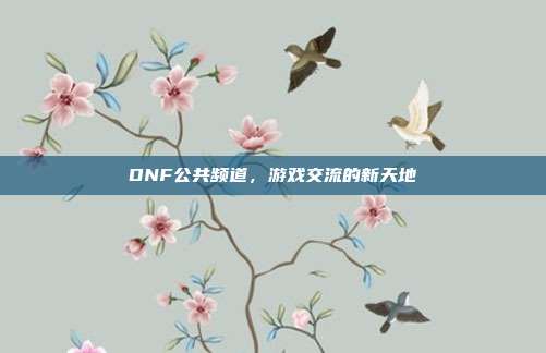 DNF公共频道,游戏交流的新天地-第1张图片-速奇网 DNF公共频道,游戏交流的新天地-第1张图片-速奇网