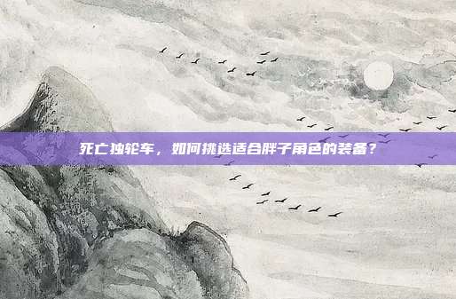 死亡独轮车,如何挑选适合胖子角色的装备?-第1张图片-速奇网 死亡独轮车,如何挑选适合胖子角色的装备?-第1张图片-速奇网