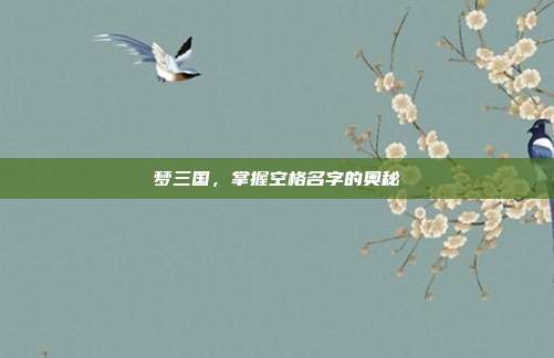 梦三国,掌握空格名字的奥秘-第1张图片-速奇网 梦三国,掌握空格名字的奥秘-第1张图片-速奇网