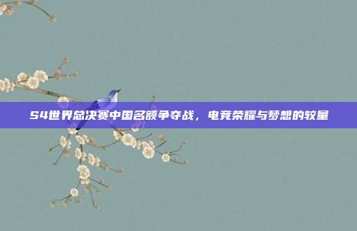S4世界总决赛中国名额争夺战,电竞荣耀与梦想的较量-第1张图片-速奇网 S4世界总决赛中国名额争夺战,电竞荣耀与梦想的较量-第1张图片-速奇网