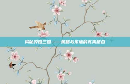 揭秘哼哈三国——策略与乐趣的完美结合-第1张图片-速奇网 揭秘哼哈三国——策略与乐趣的完美结合-第1张图片-速奇网