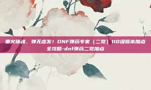 重火铸魂,弹无虚发!DNF弹药专家(二觉)110级版本加点全攻略-dnf弹药二觉加点-第1张图片-速奇网 重火铸魂,弹无虚发!DNF弹药专家(二觉)110级版本加点全攻略-dnf弹药二觉加点-第1张图片-速奇网