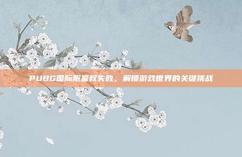 PUBG国际服鉴权失败,解锁游戏世界的关键挑战-第1张图片-速奇网 PUBG国际服鉴权失败,解锁游戏世界的关键挑战-第1张图片-速奇网