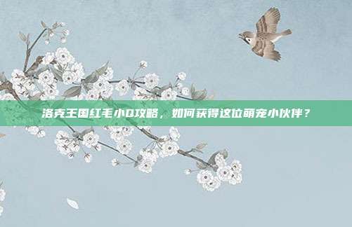 洛克王国红毛小Q攻略,如何获得这位萌宠小伙伴?-第1张图片-速奇网 洛克王国红毛小Q攻略,如何获得这位萌宠小伙伴?-第1张图片-速奇网