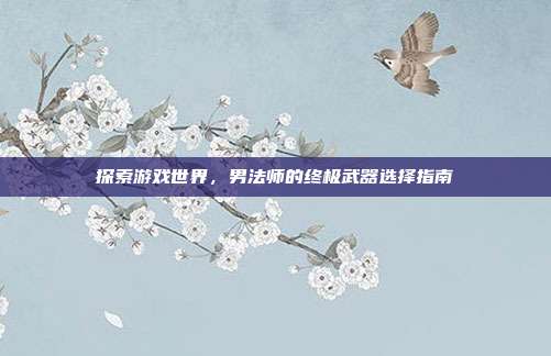 探索游戏世界,男法师的终极武器选择指南-第1张图片-速奇网 探索游戏世界,男法师的终极武器选择指南-第1张图片-速奇网