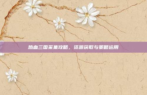 热血三国采集攻略,资源获取与策略运用-第1张图片-速奇网 热血三国采集攻略,资源获取与策略运用-第1张图片-速奇网