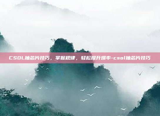 CSOL抽芯片技巧,掌握规律,轻松提升爆率-csol抽芯片技巧-第1张图片-速奇网 CSOL抽芯片技巧,掌握规律,轻松提升爆率-csol抽芯片技巧-第1张图片-速奇网