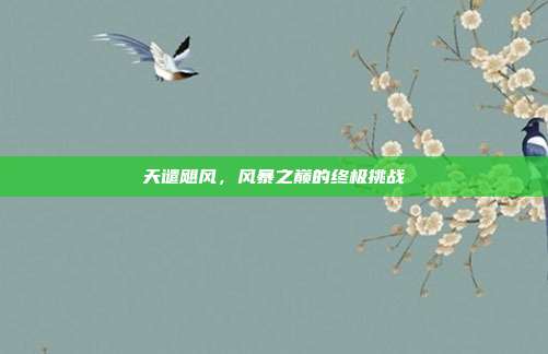 天谴飓风,风暴之巅的终极挑战-第1张图片-速奇网 天谴飓风,风暴之巅的终极挑战-第1张图片-速奇网