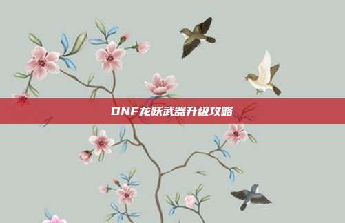 DNF龙跃武器升级攻略-第1张图片-速奇网