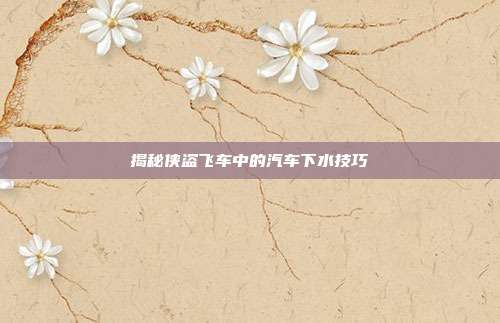 揭秘侠盗飞车中的汽车下水技巧-第1张图片-速奇网 揭秘侠盗飞车中的汽车下水技巧-第1张图片-速奇网