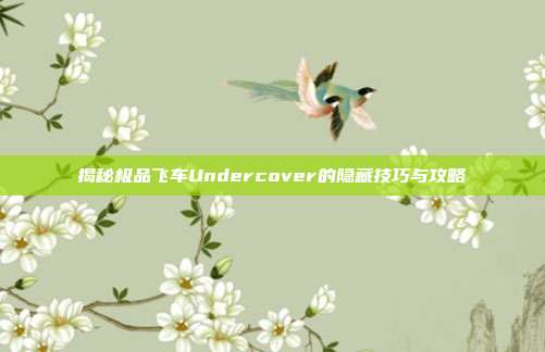 揭秘极品飞车Undercover的隐藏技巧与攻略-第1张图片-速奇网 揭秘极品飞车Undercover的隐藏技巧与攻略-第1张图片-速奇网