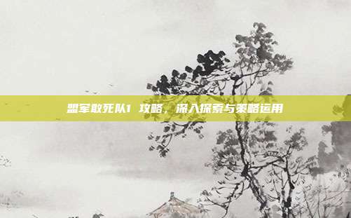 盟军敢死队1 攻略，深入探索与策略运用-第1张图片-速奇网