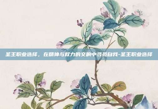 圣王职业选择，在精神与权力的交响中寻觅自我-圣王职业选择-第1张图片-速奇网