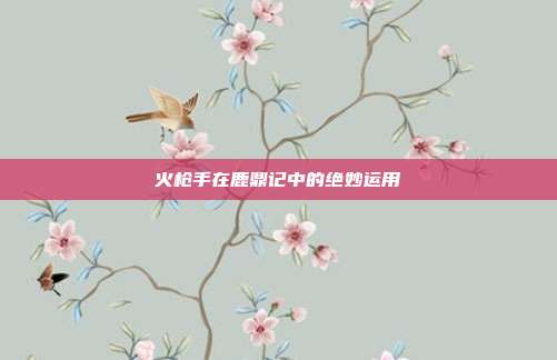 火枪手在鹿鼎记中的绝妙运用-第1张图片-速奇网 火枪手在鹿鼎记中的绝妙运用-第1张图片-速奇网