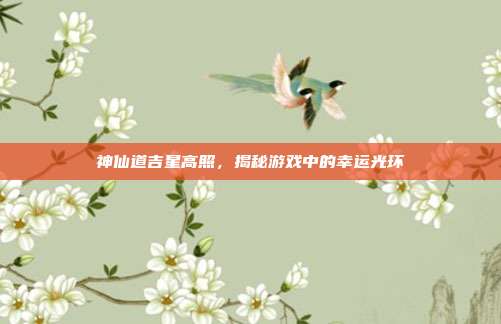 神仙道吉星高照,揭秘游戏中的幸运光环-第1张图片-速奇网 神仙道吉星高照,揭秘游戏中的幸运光环-第1张图片-速奇网