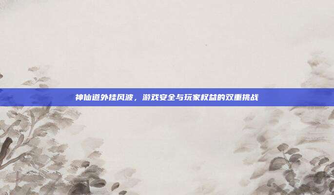 神仙道外挂风波,游戏安全与玩家权益的双重挑战-第1张图片-速奇网 神仙道外挂风波,游戏安全与玩家权益的双重挑战-第1张图片-速奇网