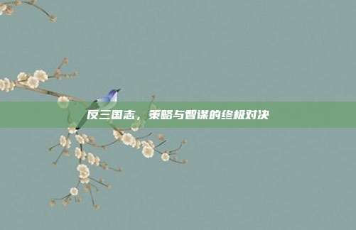 反三国志,策略与智谋的终极对决-第1张图片-速奇网 反三国志,策略与智谋的终极对决-第1张图片-速奇网