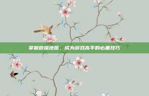 掌握微操地图,成为游戏高手的必备技巧-第1张图片-速奇网 掌握微操地图,成为游戏高手的必备技巧-第1张图片-速奇网