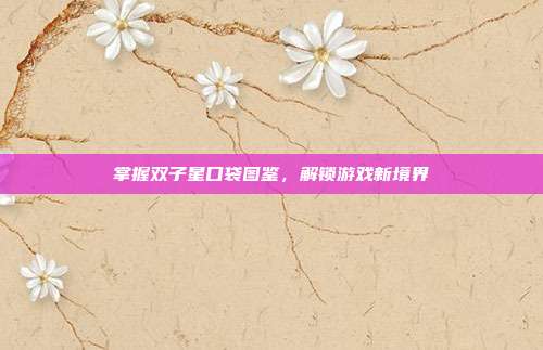 掌握双子星口袋图鉴,解锁游戏新境界-第1张图片-速奇网 掌握双子星口袋图鉴,解锁游戏新境界-第1张图片-速奇网
