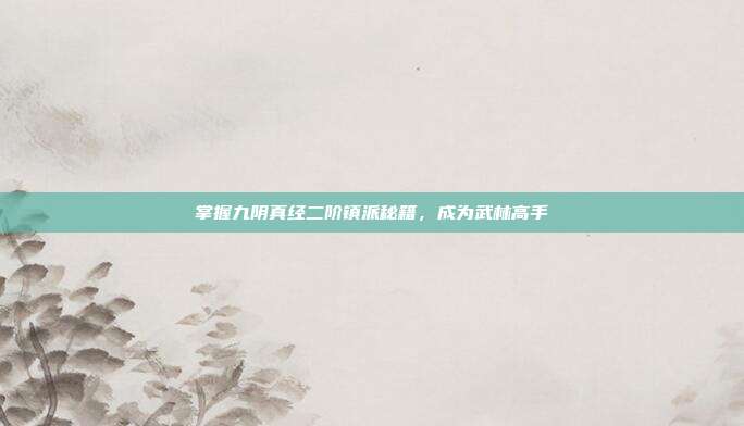 掌握九阴真经二阶镇派秘籍,成为武林高手-第1张图片-速奇网 掌握九阴真经二阶镇派秘籍,成为武林高手-第1张图片-速奇网