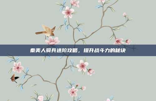 秦美人骑兵进阶攻略,提升战斗力的秘诀-第1张图片-速奇网 秦美人骑兵进阶攻略,提升战斗力的秘诀-第1张图片-速奇网