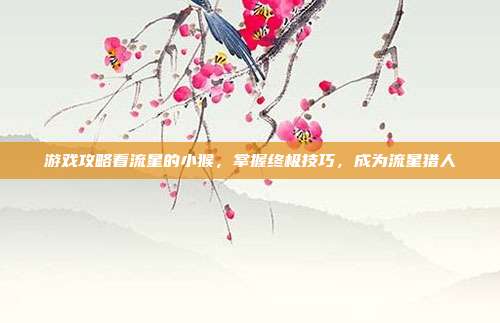 游戏攻略看流星的小猴,掌握终极技巧,成为流星猎人-第1张图片-速奇网 游戏攻略看流星的小猴,掌握终极技巧,成为流星猎人-第1张图片-速奇网