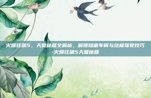 火爆狂飙5，天堂秘籍全解析，解锁隐藏车辆与终极驾驶技巧-火爆狂飙5天堂秘籍-第1张图片-速奇网
