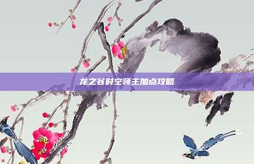 龙之谷时空领主加点攻略-第1张图片-速奇网 龙之谷时空领主加点攻略-第1张图片-速奇网