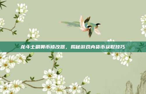 龙斗士刷奥币修改器，揭秘游戏内货币获取技巧-第1张图片-速奇网