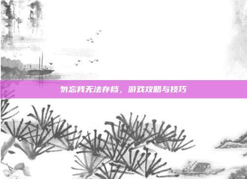勿忘我无法存档，游戏攻略与技巧-第1张图片-速奇网