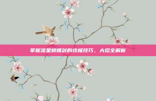 掌握流星蝴蝶剑的终极技巧,大招全解析-第1张图片-速奇网 掌握流星蝴蝶剑的终极技巧,大招全解析-第1张图片-速奇网
