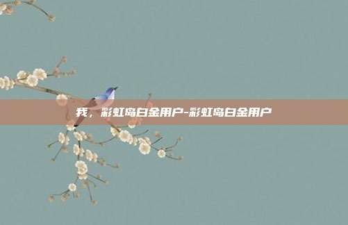 我，彩虹岛白金用户-彩虹岛白金用户-第1张图片-速奇网