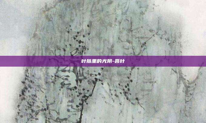 叶脉里的光阴-菩叶-第1张图片-速奇网