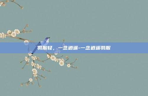 羽服轻，一念逍遥-一念逍遥羽服-第1张图片-速奇网