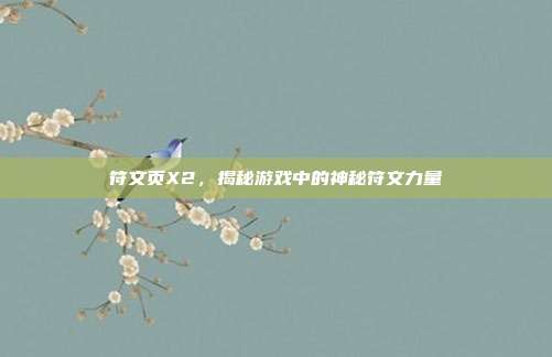 符文页X2，揭秘游戏中的神秘符文力量-第1张图片-速奇网