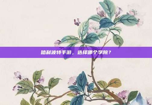 哈利波特手游，选择哪个学院？-第1张图片-速奇网