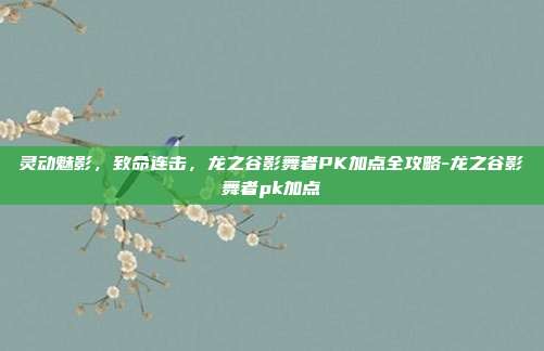 灵动魅影，致命连击，龙之谷影舞者PK加点全攻略-龙之谷影舞者pk加点-第1张图片-速奇网