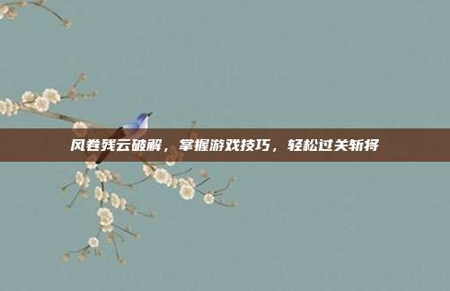 风卷残云破解，掌握游戏技巧，轻松过关斩将-第1张图片-速奇网