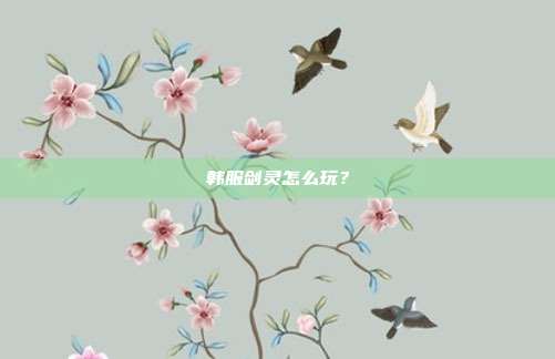 韩服剑灵怎么玩?-第1张图片-速奇网 韩服剑灵怎么玩?-第1张图片-速奇网