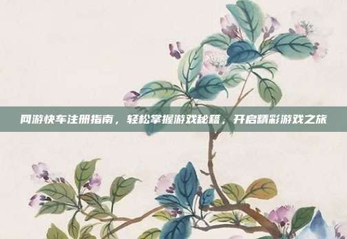 网游快车注册指南,轻松掌握游戏秘籍,开启精彩游戏之旅-第1张图片-速奇网 网游快车注册指南,轻松掌握游戏秘籍,开启精彩游戏之旅-第1张图片-速奇网