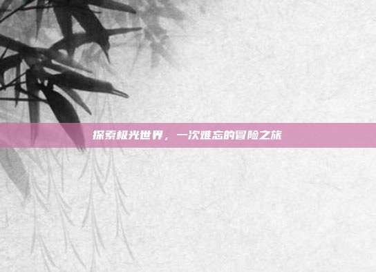 探索极光世界,一次难忘的冒险之旅-第1张图片-速奇网 探索极光世界,一次难忘的冒险之旅-第1张图片-速奇网