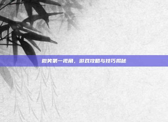 微笑第一视角,游戏攻略与技巧揭秘-第1张图片-速奇网 微笑第一视角,游戏攻略与技巧揭秘-第1张图片-速奇网