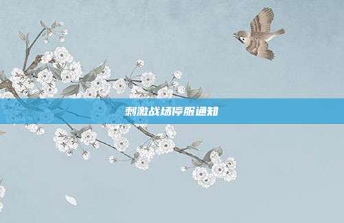 刺激战场停服通知-第1张图片-速奇网