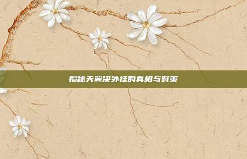 揭秘天翼决外挂的真相与对策-第1张图片-速奇网 揭秘天翼决外挂的真相与对策-第1张图片-速奇网