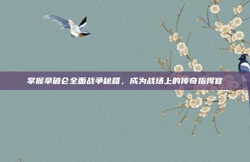 掌握拿破仑全面战争秘籍，成为战场上的传奇指挥官-第1张图片-速奇网