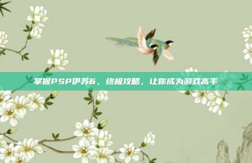 掌握PSP伊苏6，终极攻略，让你成为游戏高手-第1张图片-速奇网