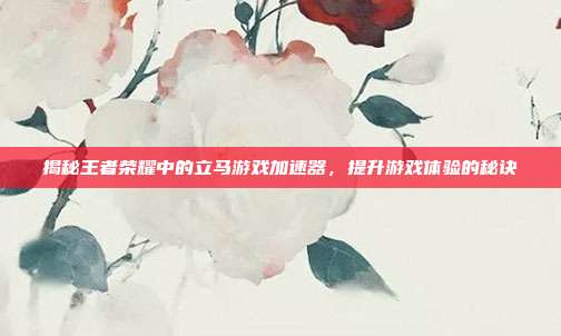 揭秘王者荣耀中的立马游戏加速器,提升游戏体验的秘诀-第1张图片-速奇网 揭秘王者荣耀中的立马游戏加速器,提升游戏体验的秘诀-第1张图片-速奇网