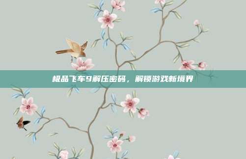 极品飞车9解压密码,解锁游戏新境界-第1张图片-速奇网 极品飞车9解压密码,解锁游戏新境界-第1张图片-速奇网