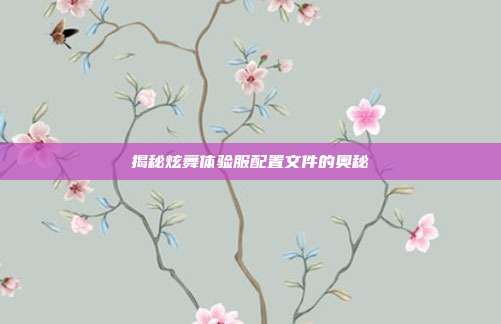 揭秘炫舞体验服配置文件的奥秘-第1张图片-速奇网 揭秘炫舞体验服配置文件的奥秘-第1张图片-速奇网